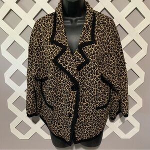 NINE WEST leopard print cardigan jackets